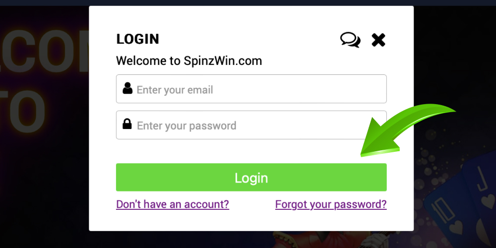 log into account