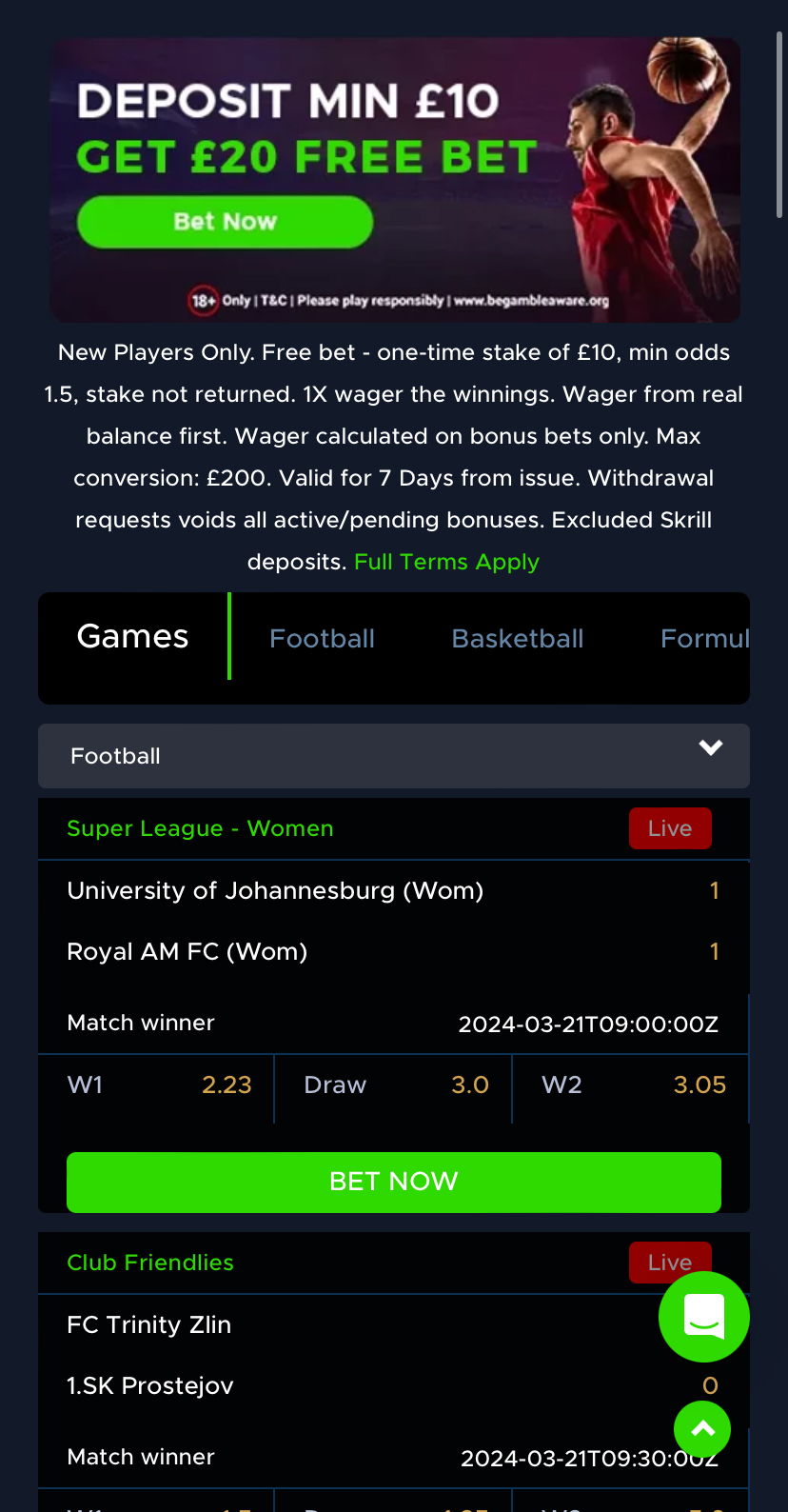 spinzwin sports betting